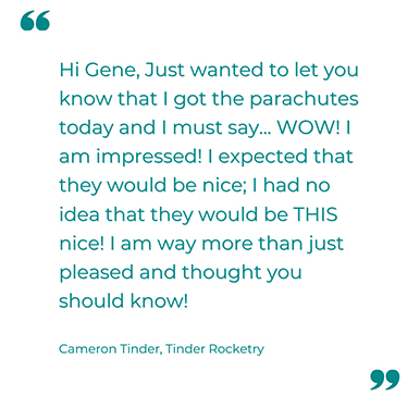 Customer quote, click for readable page of quotes